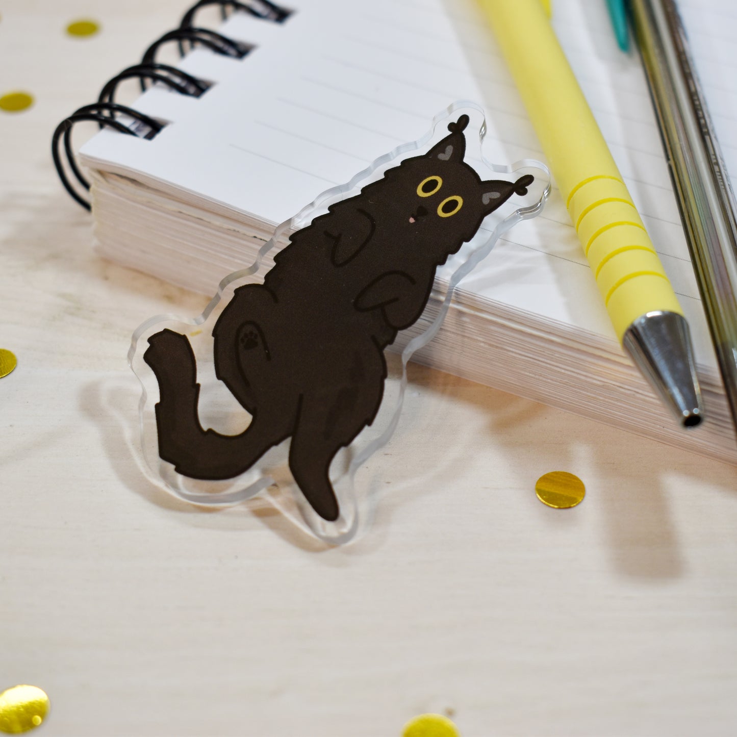 Fluffy Black Cat Magnet