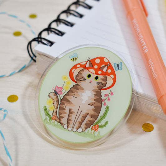 Mushroom Cat Magnet
