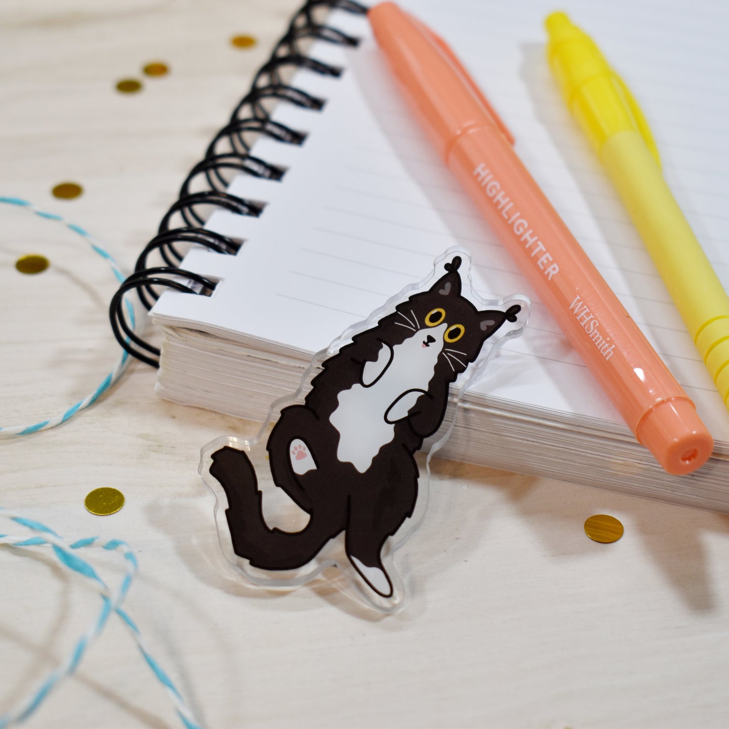 Fluffy Tuxedo Cat Magnet