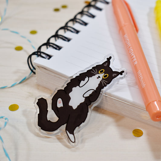 Fluffy Tuxedo Cat Magnet