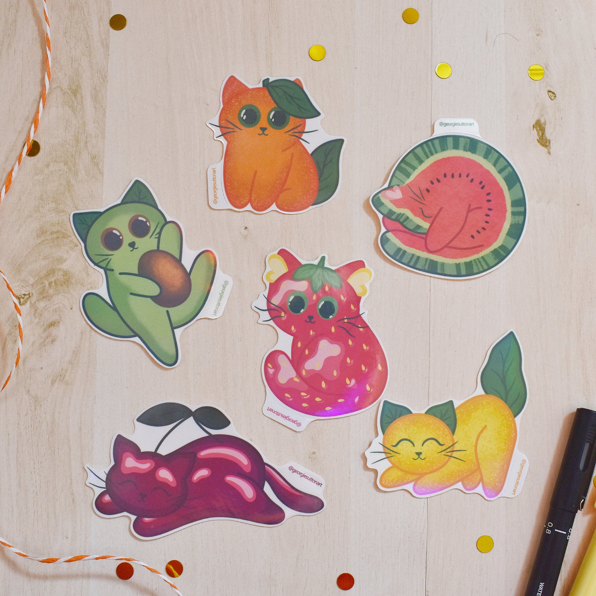 Fruity Cat Sticker Pack
