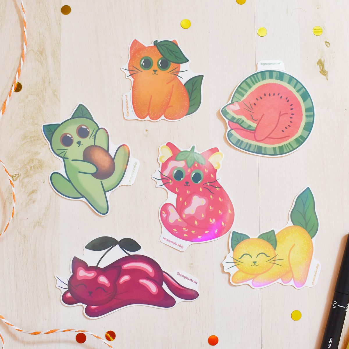 Fruity Cat Sticker Pack
