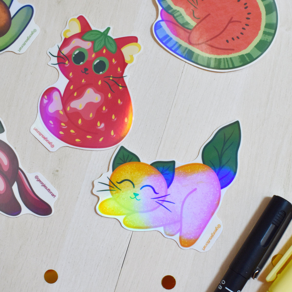 Fruity Cat Sticker Pack