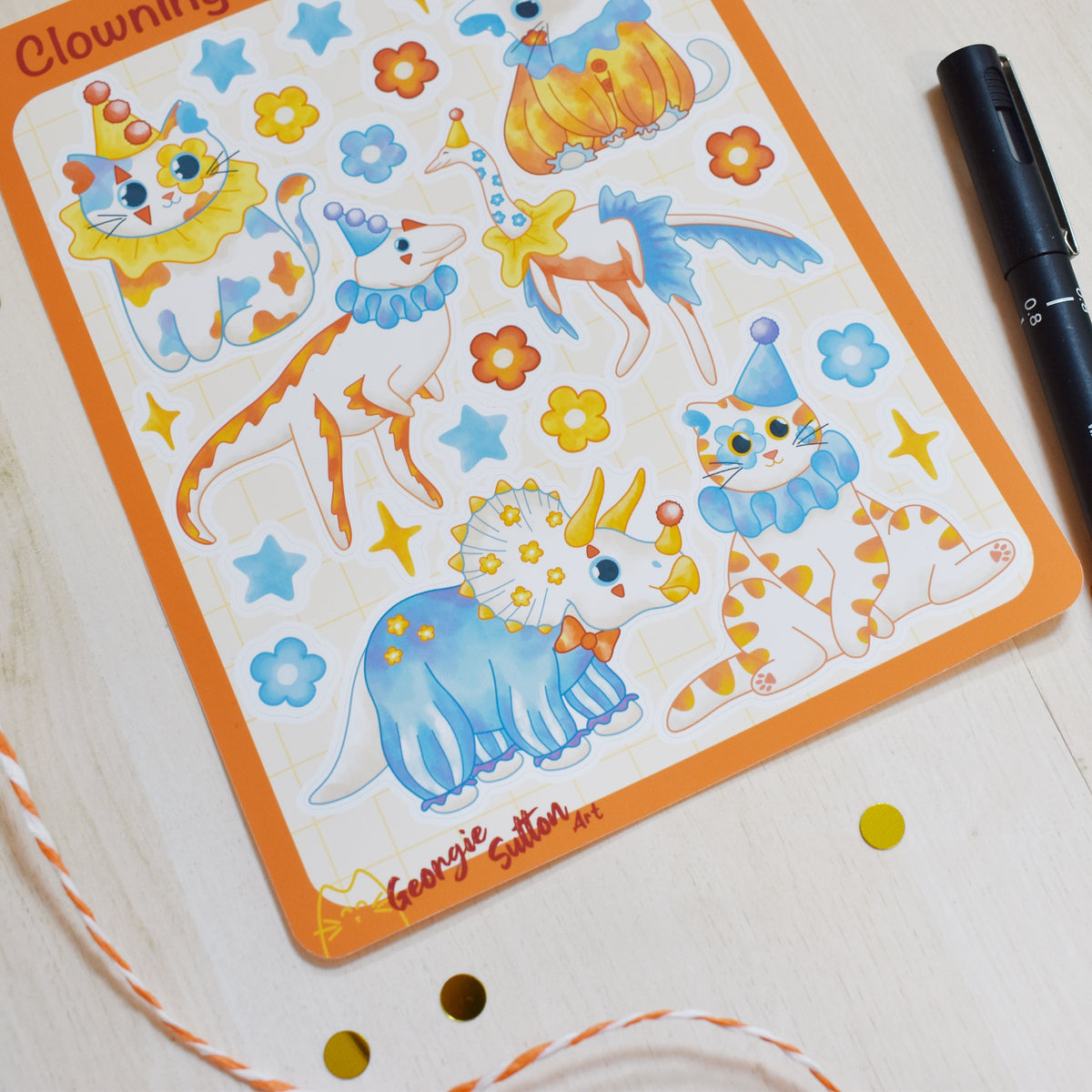 Clowning Around Sticker Sheet