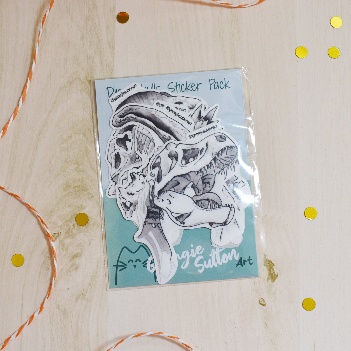 Dinosaur Skull Sticker Pack
