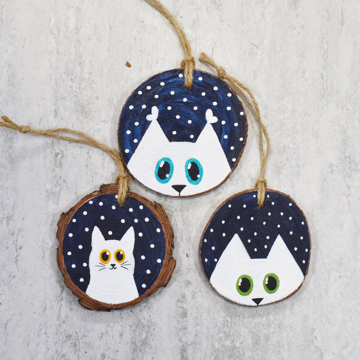 White Cat Baubles