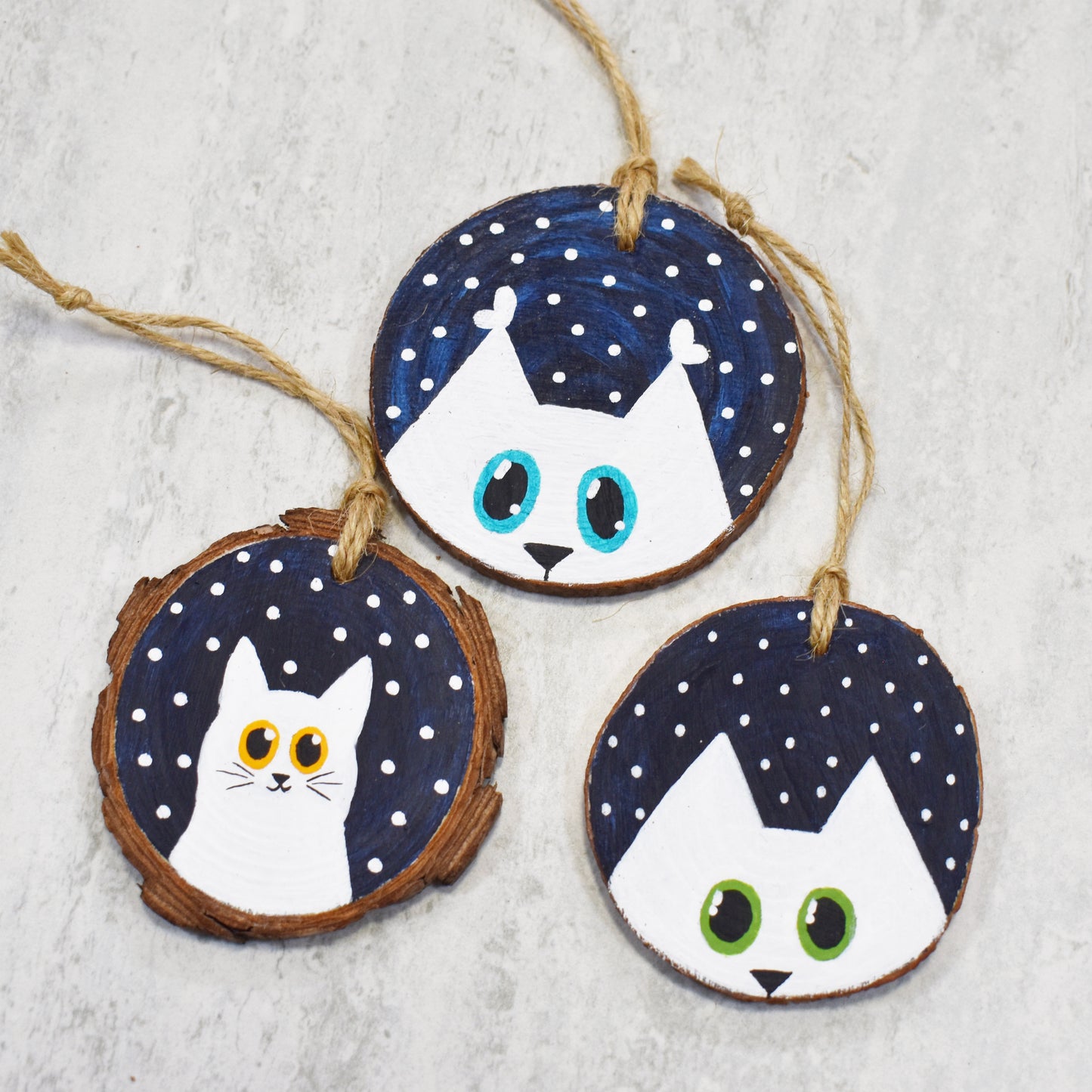 White Cat Baubles