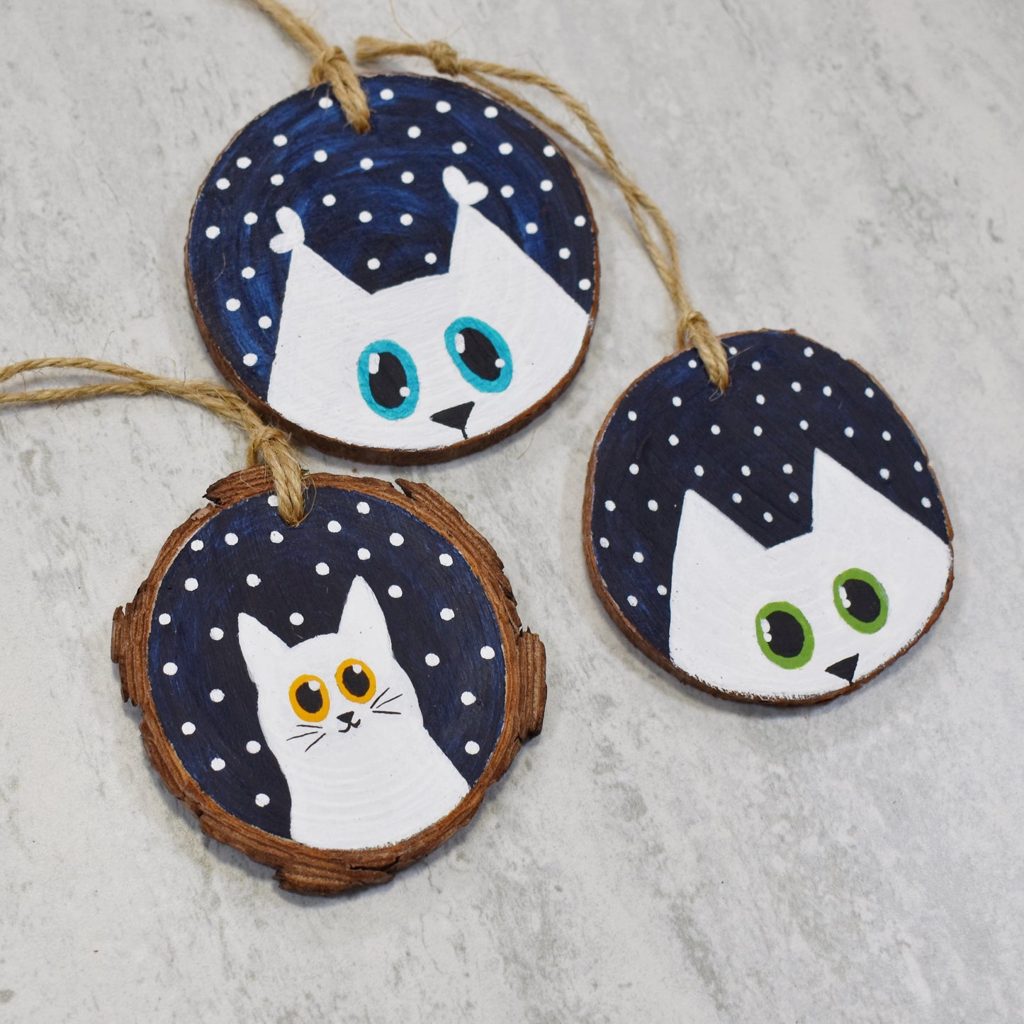 White Cat Baubles