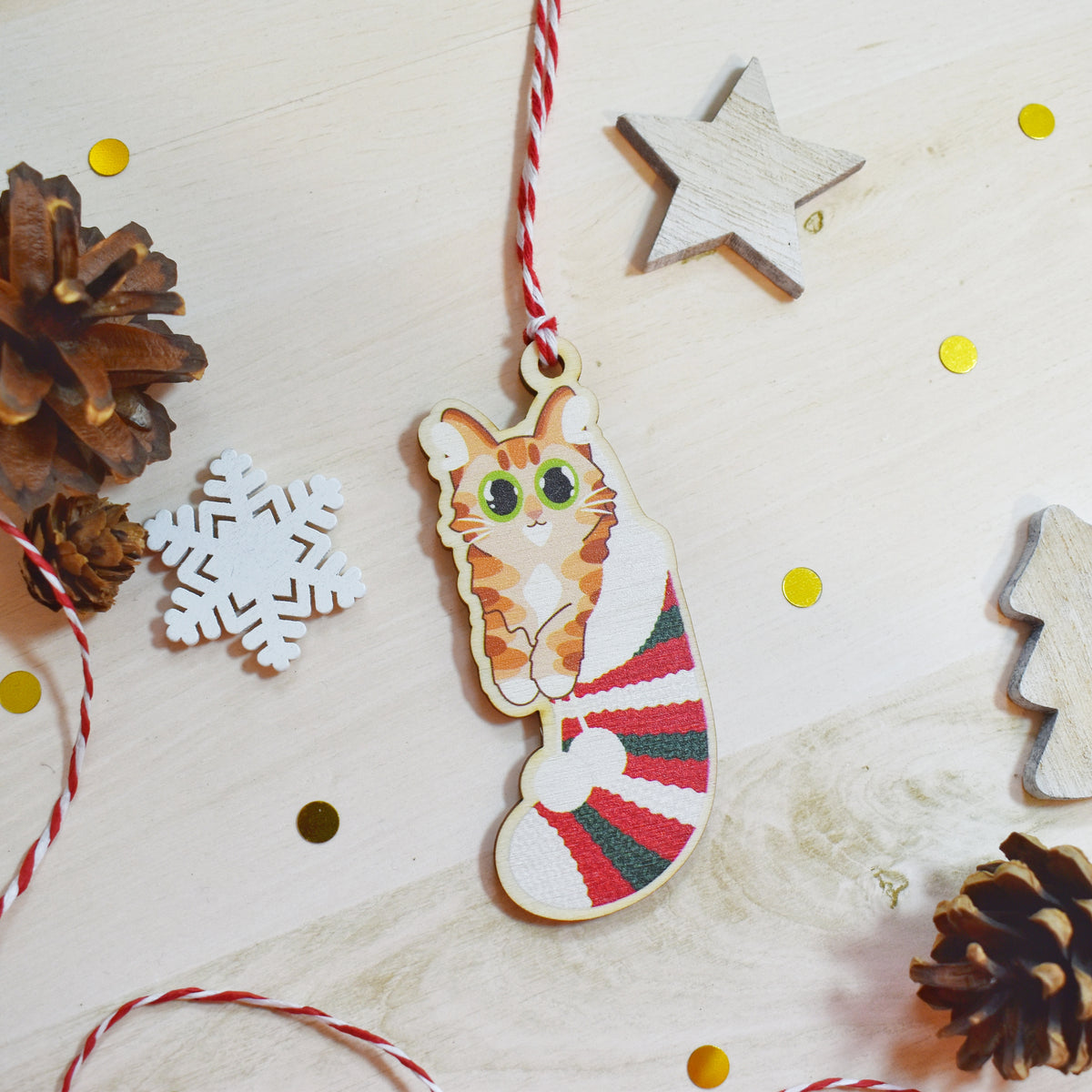 Orange Cat Bauble
