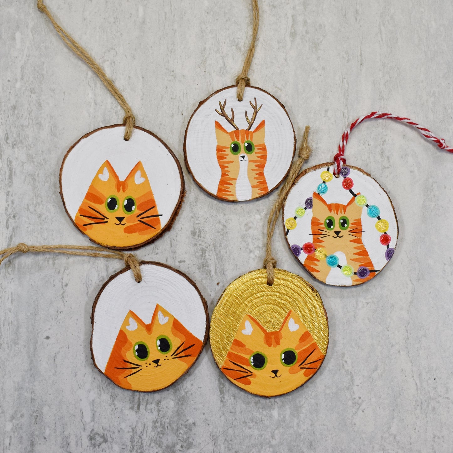 Orange Cat Baubles