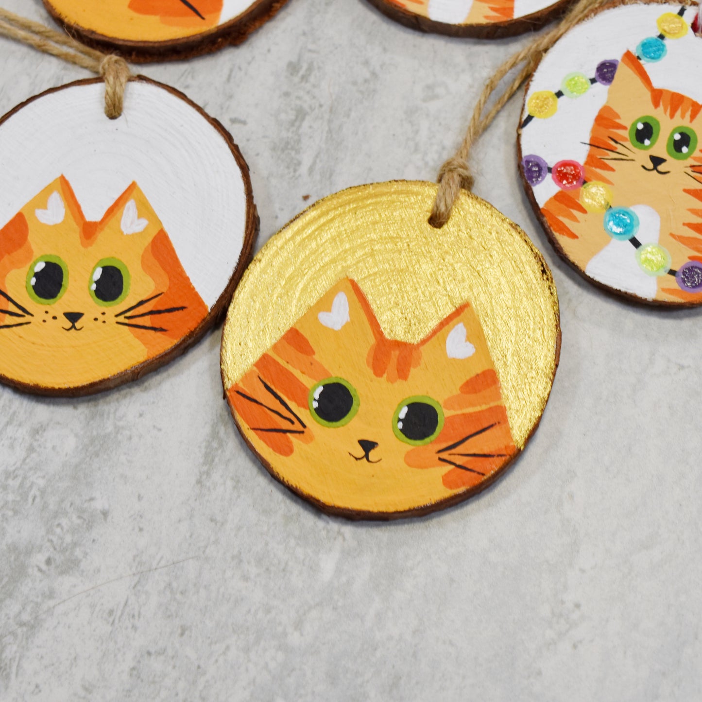 Orange Cat Baubles