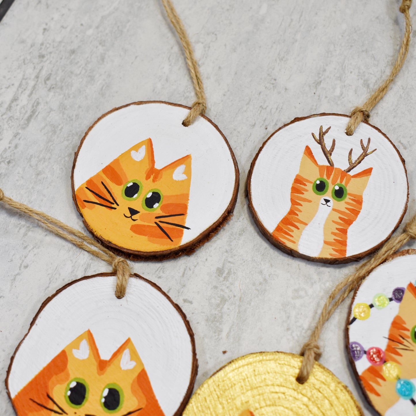 Orange Cat Baubles