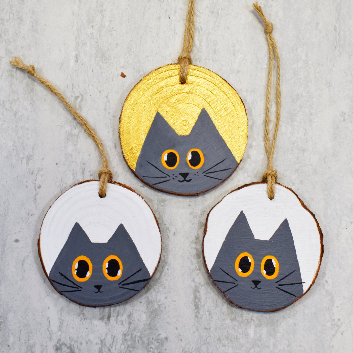 Grey Cat Baubles