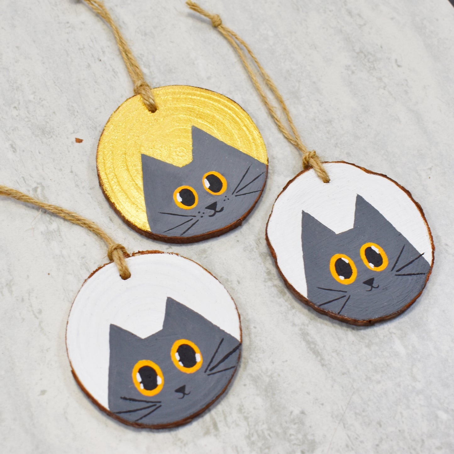 Grey Cat Baubles