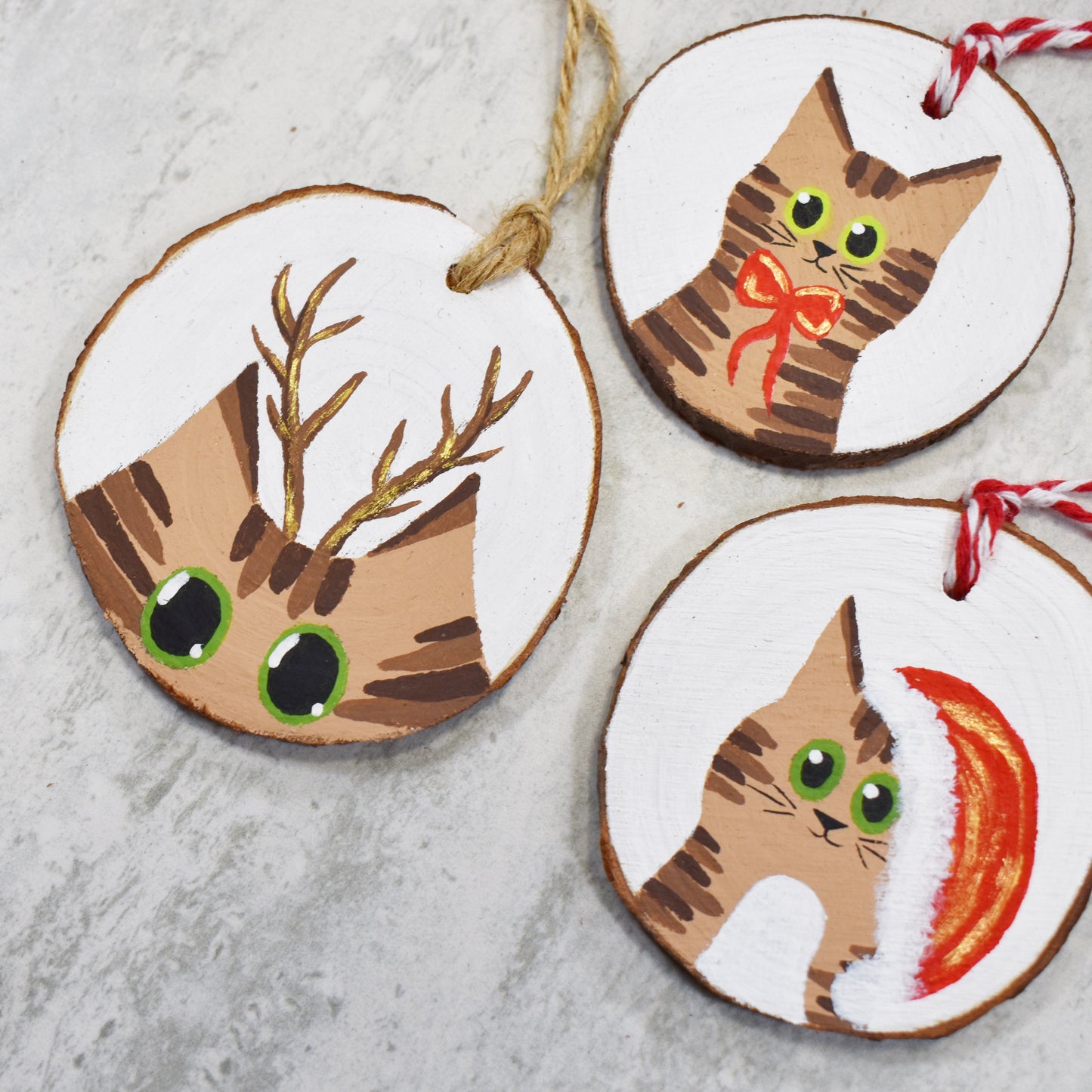 Brown Tabby Cat Baubles