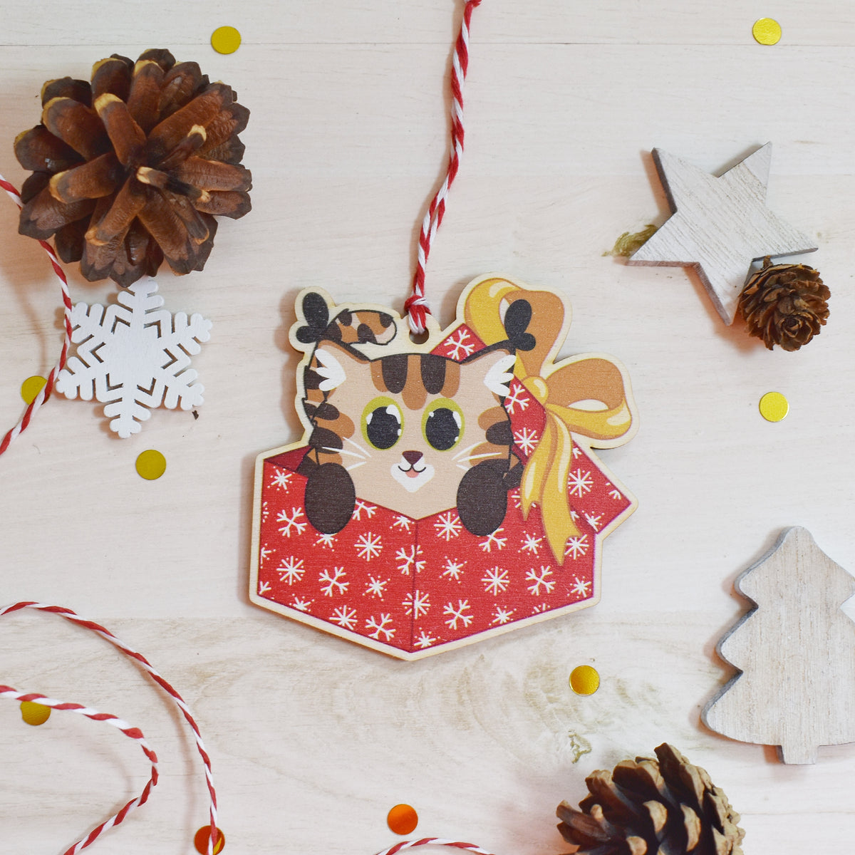 Brown Tabby Cat Bauble