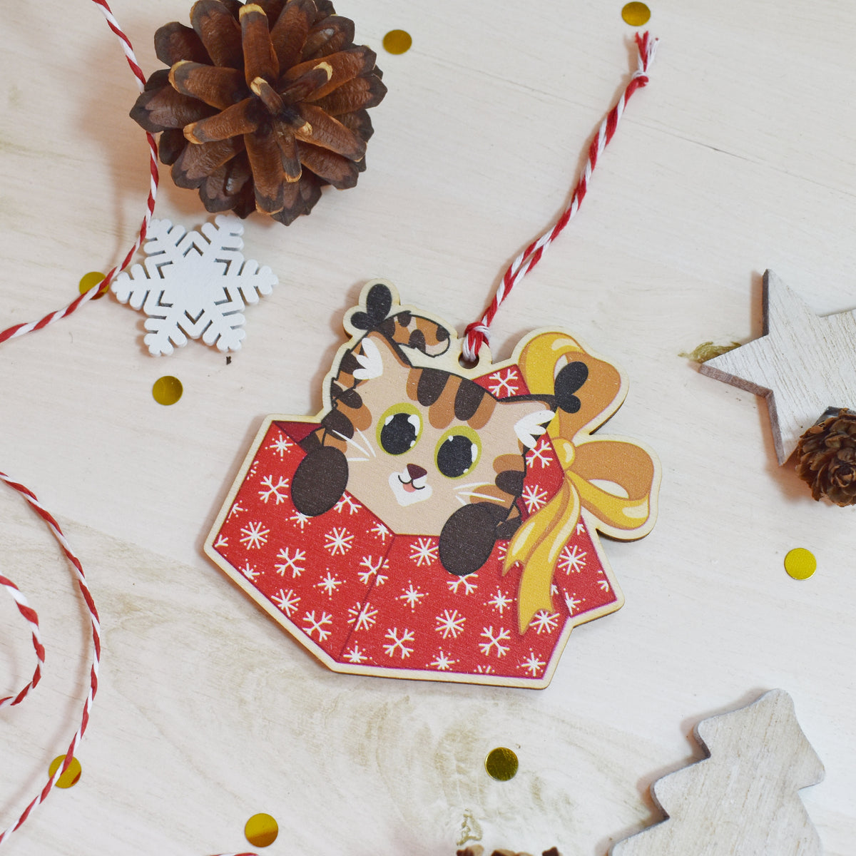 Brown Tabby Cat Bauble
