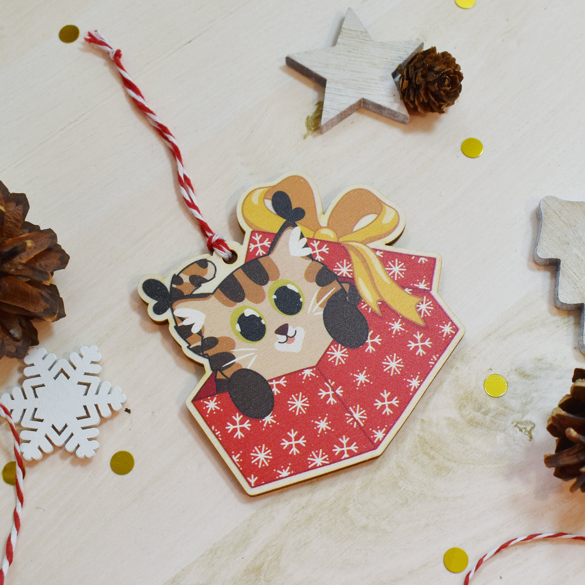 Brown Tabby Cat Bauble