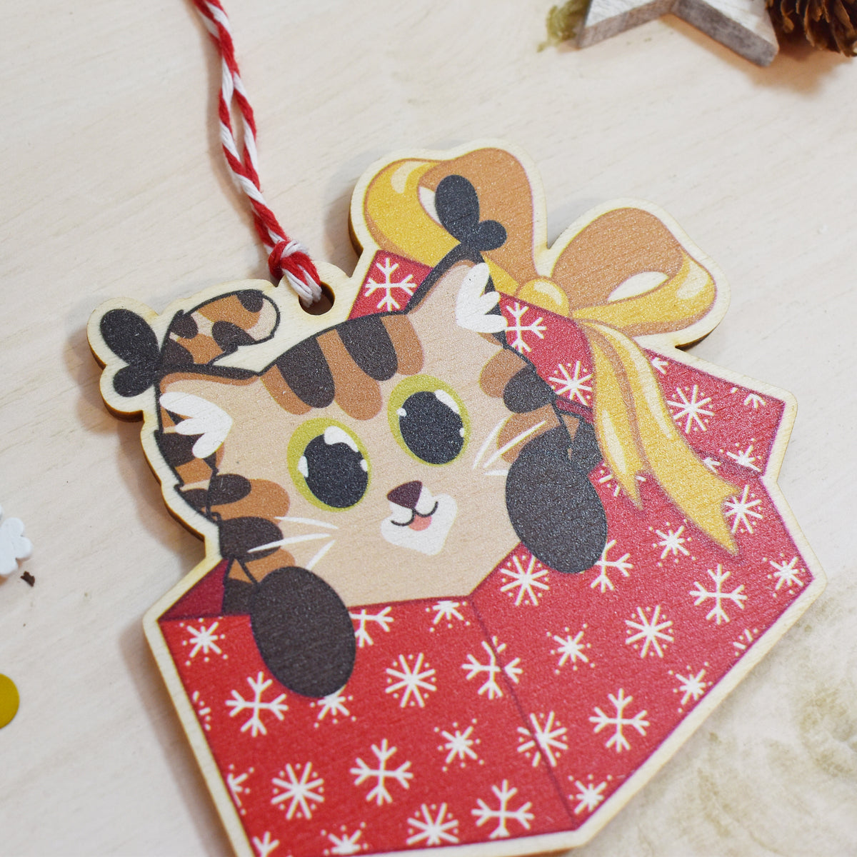 Brown Tabby Cat Bauble