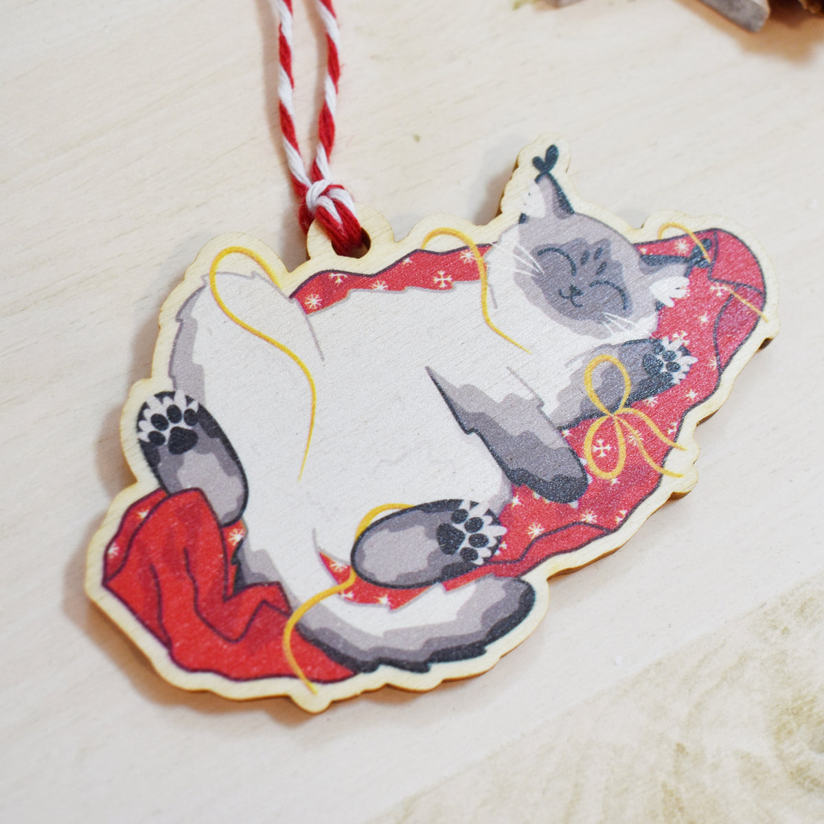 Ragdoll Grey Cat Bauble
