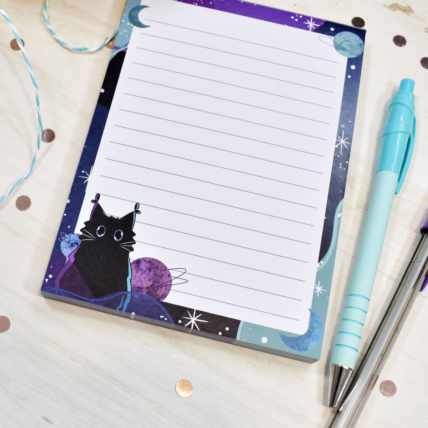 Celestial Cat Notepad A6