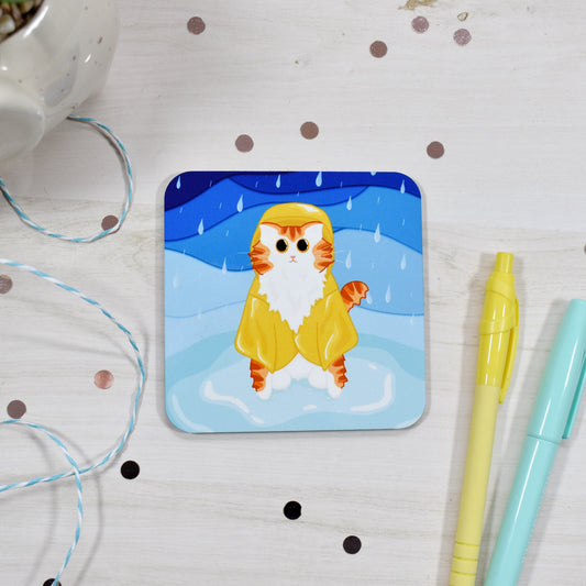 Rain Cat Coaster