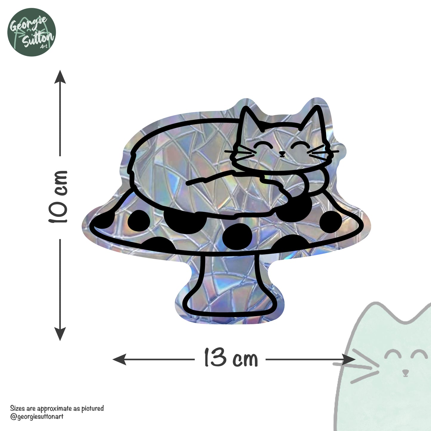 Mushroom Cat Suncatcher
