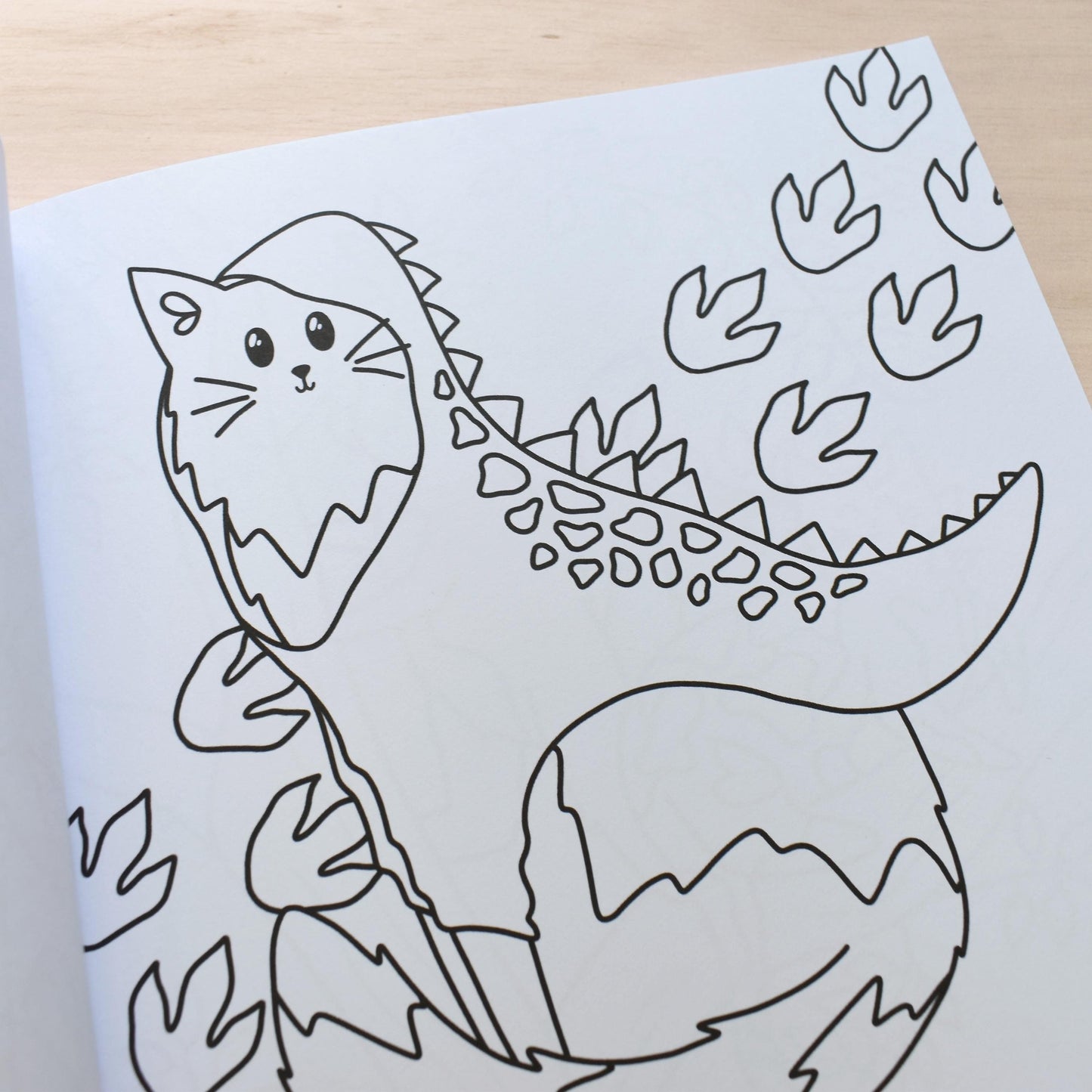 Cat and Dino Colouring Book