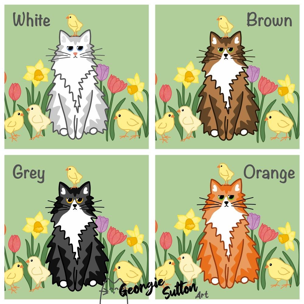 Cat Spring Card
