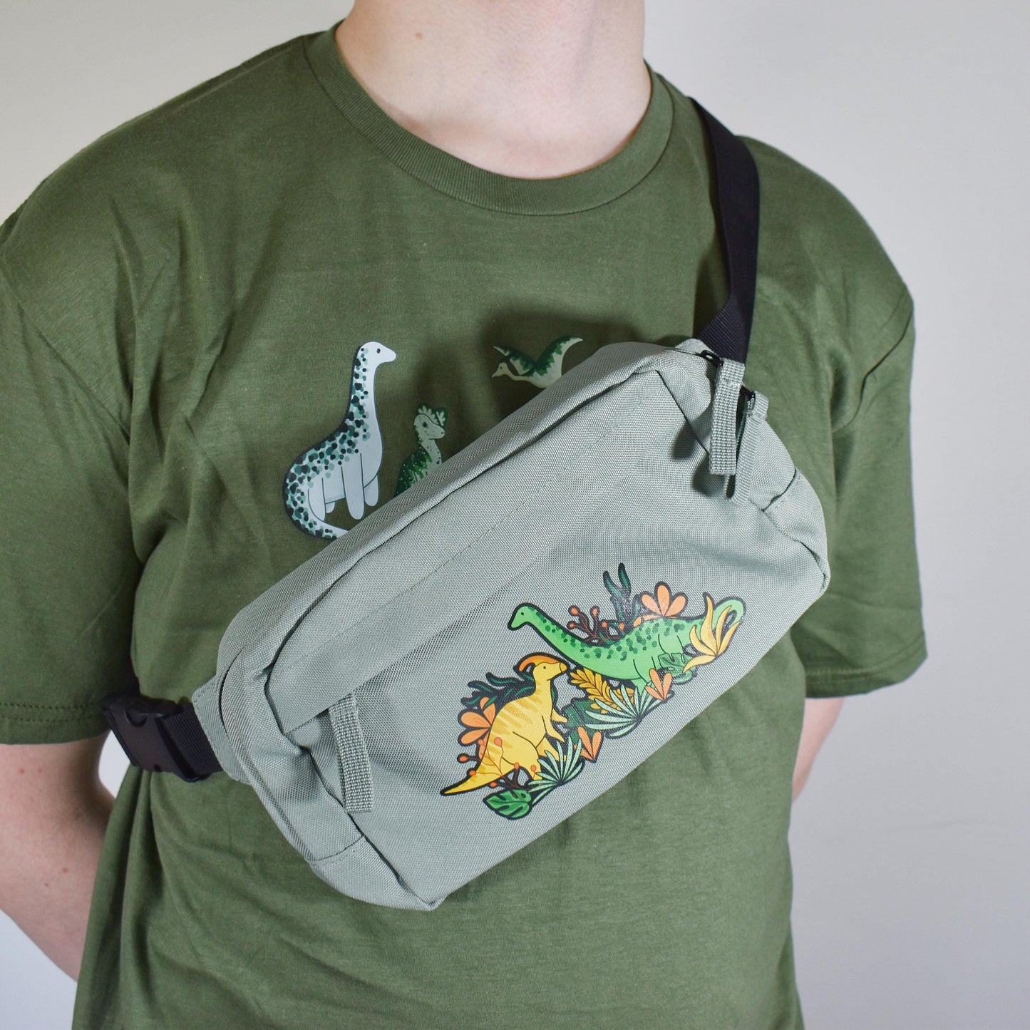 Floral Dinosaur Bum Bag