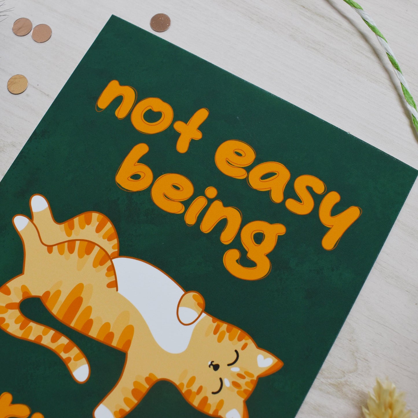 Not Easy Being Purrfect Print