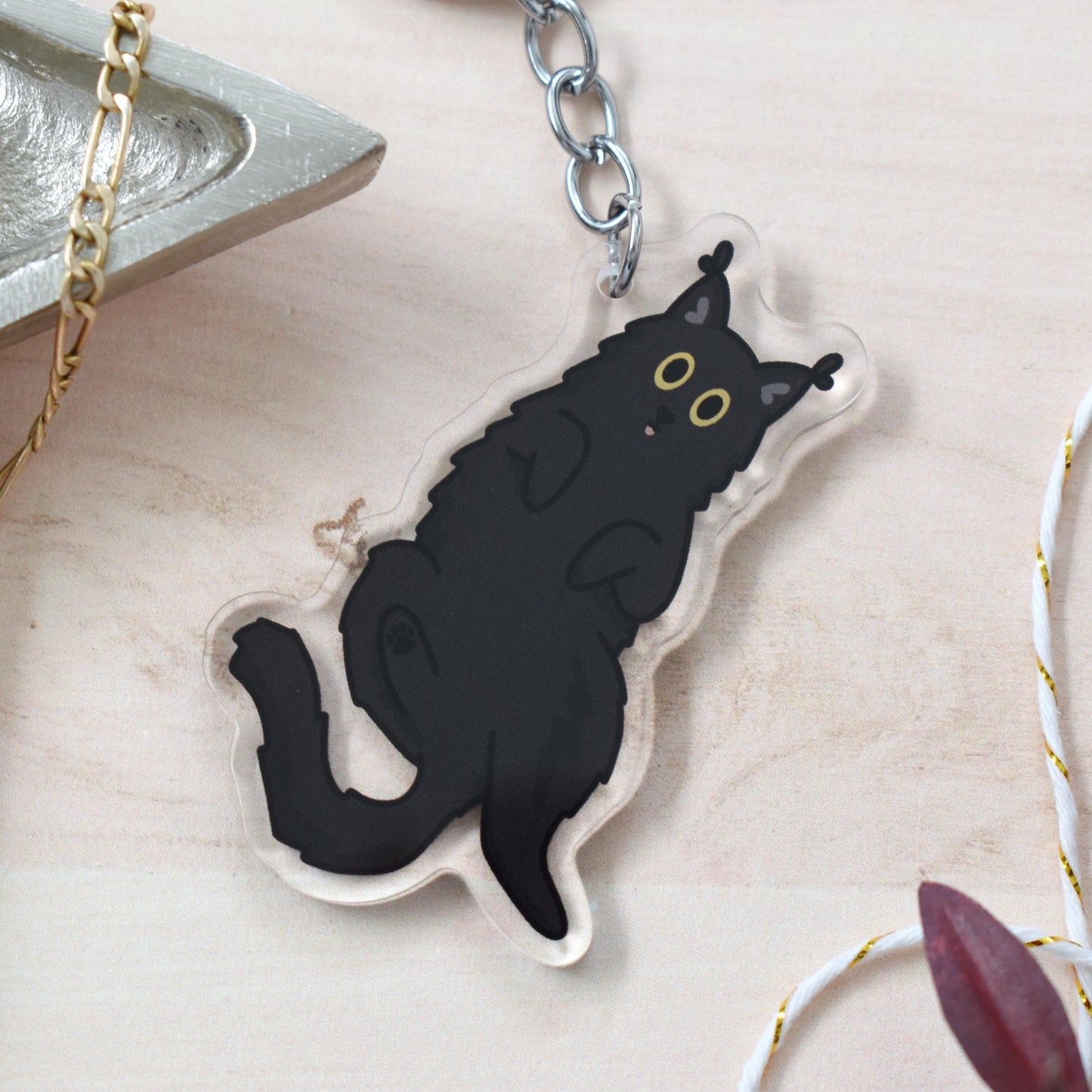 Fluffy Black Cat Magnet