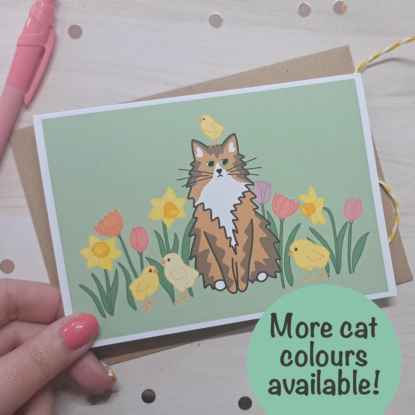 Cat Spring Card