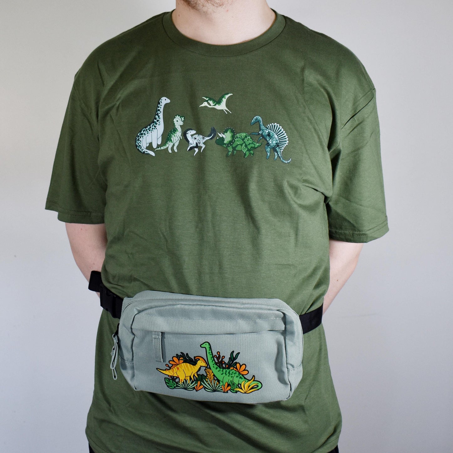Floral Dinosaur Bum Bag