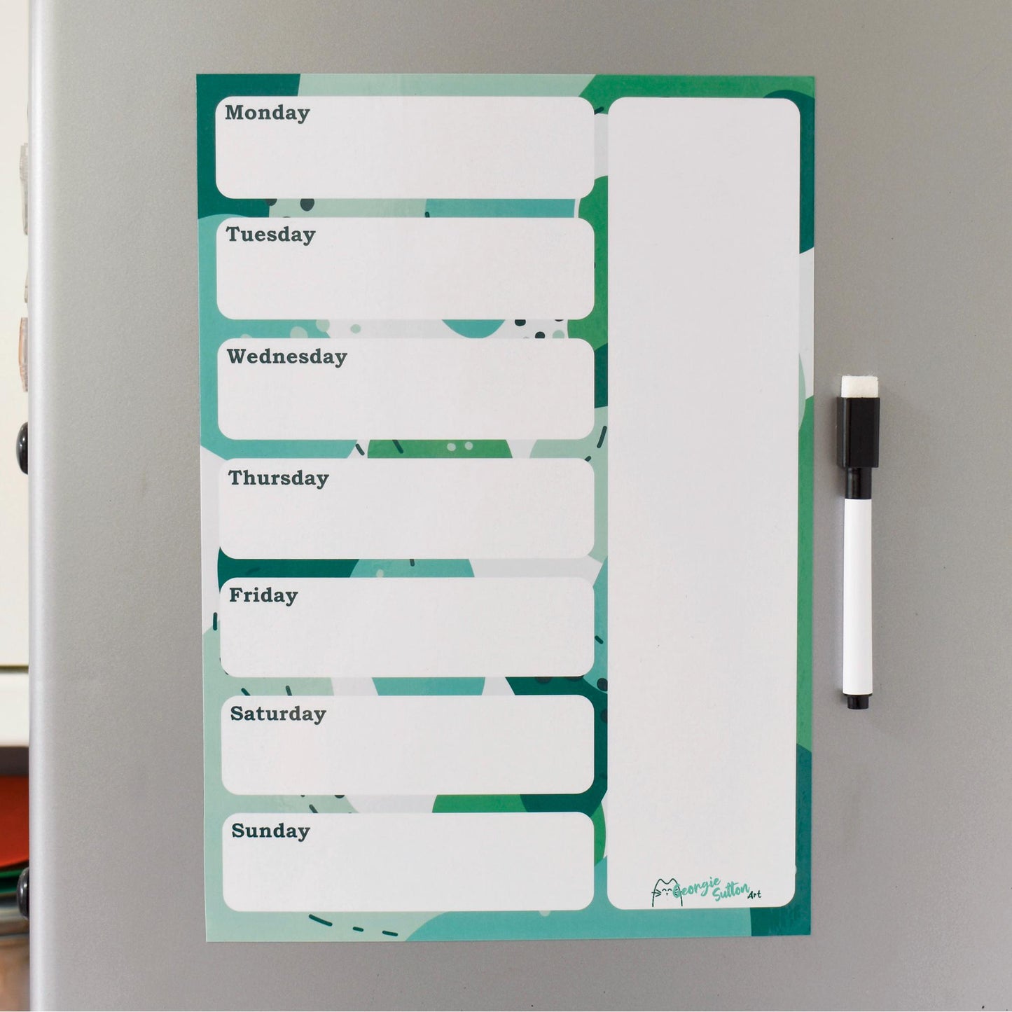 Abstract Magnetic Wipeable Planner