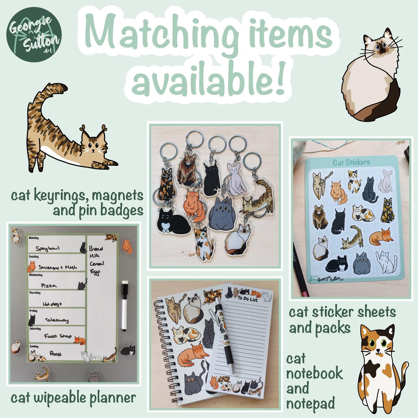 Black Cat Keyring