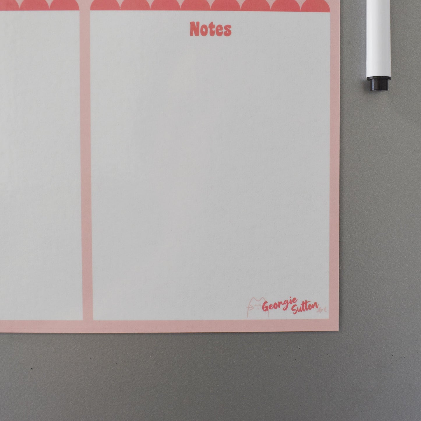 Scalloped Magnetic Wipeable Planner