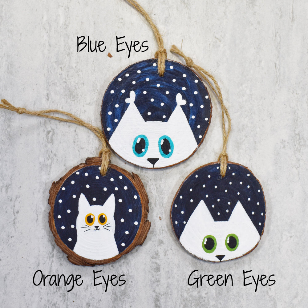 White Cat Baubles
